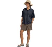 Kurzarmhemd JACK WOLFSKIN "SIERRA QUEST SS SHIRT W", Damen, Gr. L, N-Gr, blau (schwarz navy), Obermaterial: 100% Polyester, Hemden, Atmungsaktiv, Windabweisend, Stretchkomfort (89259451-L) schwarz nav