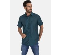 Kurzarmhemd JAN VANDERSTORM "Doppelpack Hemd EVIN", Herren, Gr. 5XL, blau (weiß petrol), Obermaterial: 100% Baumwolle CO., unifarben, comfort fit normal, Hemden (31460229-5XL) weiß petrol
