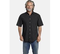 Jan Vanderstorm Hemd Herren Comfort Fit Baumwolle schwarz, L