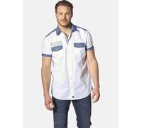 Kurzarmhemd JAN VANDERSTORM "Kurzarmhemd HERKKO", Herren, Gr. XXL, weit, weiß, Obermaterial: 100% Baumwolle CO., comfort fit, Hemden (87970012-XXL) weiß