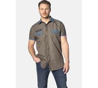 Jan Vanderstorm Comfort Fit Hemd Kurzarm beige