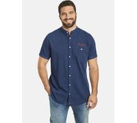 Jan Vanderstorm Kurzarmhemd Herren Comfort Fit Baumwolle blau, XL