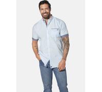 Jan Vanderstorm Kurzarmhemd Herren Comfort Fit Baumwolle blau, 6XL