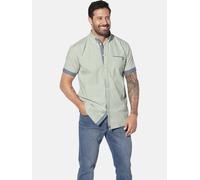 Kurzarmhemd JAN VANDERSTORM "Kurzarmhemd ODHELD", Herren, Gr. XL, weit, grün (grün gestreift), Obermaterial: 100% Baumwolle CO., comfort fit, Hemden (13776737-XL) grün gestreift