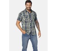 Jan Vanderstorm Kurzarmhemd Herren Comfort Fit Baumwolle grün, XXL