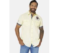 Kurzarmhemd JAN VANDERSTORM "Kurzarmhemd SNOFRED", Herren, Gr. 5XL, weit, gelb (hellgelb), Obermaterial: 100% Baumwolle CO., Hemden (99568704-5XL) hellgelb
