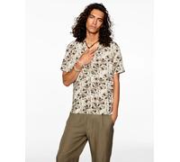 Kurzarmhemd JOOP JEANS "Hanes", Herren, Gr. M, N-Gr, schwarz braun, Web, Obermaterial: 100% Viskose, gemustert, regular fit hüftbedeckend, abgesteppte Kante, Hemden, mit Allover-Print, Reverskragen (3