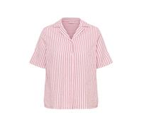 Kurzarmhemd KAFFE CURVE "Damen Kurzarmhemd KClary", Damen, Gr. 46, N-Gr, rosa (ballerina weiß henna stripe), Obermaterial: 100% Baumwolle CO., Hemden (87105713-46) ballerina weiß henna stripe