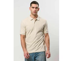 Kurzarmhemd KAPPA "Kappa Polo shirt KMLogo", Herren, Gr. S, Normalgrößen, beige fog, Obermaterial: 100% Baumwolle, Hemden (26625501-S) beige fog