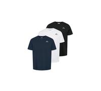 Kurzarmhemd KAPPA "Kappa T-shirt 3er-Pack Logo Cafers", Damen, Gr. S, Normalgrößen, weiß, schwarz, blau marine, Obermaterial: 100% Baumwolle, Hemden (67947514-S) weiß, schwarz, blau marine