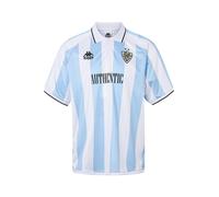 Kurzarmhemd KAPPA "Kappa T-shirt Authentic", Herren, Gr. 3XL, Normalgrößen, blau (weiß, azure airy, schwarz), Obermaterial: 100% Polyester, Hemden (24368803-XXXL) weiß, azure airy, schwarz