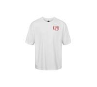 Kurzarmhemd KAPPA "Kappa T-Shirt KMAuthentic Sauren", Herren, Gr. XXL, Normalgrößen, weiß, rot md coral, Obermaterial: 100% Baumwolle, Hemden (22473861-XXL) weiß, rot md coral