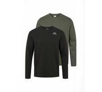 Kurzarmhemd KAPPA "Kappa T-shirt KMLogo", Herren, Gr. XL, Normalgrößen, schwarz (schwarz, grün schwarzish), Obermaterial: 100% Baumwolle, Hemden (21987048-XL) schwarz, grün schwarzish
