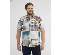 LERROS Bequemes Stretch Hawaii-Kurzarmhemd, große Größen - Reef Blue 4XL