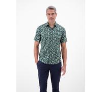 LERROS Floral bedrucktes Halbarmhemd, 100 % Baumwolle - Soft Teal XXXL