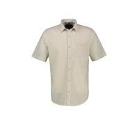 Kurzarmhemd LERROS "Halbarmhemd in Großen Größen", Herren, Gr. 3XL, extraweit, weiß (bone weiß), 80% Baumwolle, 20% Leinen, Hemden Kurzarmhemd (87811938-XXXL)