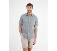 LERROS Halbarmhemd mit Leinenanteil, unifarben - Crispy Blue XL