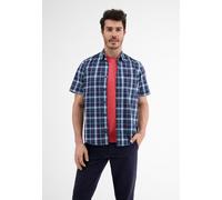 Kurzarmhemd LERROS "Halbarmhemd *Poplin Check*", Herren, Gr. S, Normalgrößen, blau (light turquoise), 100% Baumwolle, Hemden Kurzarmhemd (12350440-S)