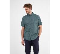 Kurzarmhemd LERROS "Halbarmhemd, sommerlich gemustert", Herren, Gr. M, Normalgrößen, blau (classic navy), 97% Baumwolle, 3% Elasthan, Hemden (37076721-M) classic navy