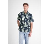 Kurzarmhemd LERROS, Herren, Gr. L, N-Gr, blau (classic navy), Web, Obermaterial: 100% Baumwolle, bedruckt, regular fit taillenbedeckt, Hemden, mit All-Over Print (36678106-L) classic navy