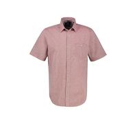 LERROS Halbarmhemd mit Leinenanteil, unifarben - Earth Red L