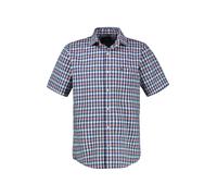 Kurzarmhemd LERROS, Herren, Gr. XL, N-Gr, vivid rot, Web, Obermaterial: 100% Baumwolle, kariert, regular fit normal, ohne Ausschnitt, gerader Abschluss, Hemden, mit Logo Stickerei (64783005-XL) vivid