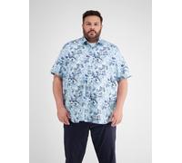 Kurzarmhemd LERROS "Herren Halbarmhemd in Großen Größen", Herren, Gr. 5XL, extraweit, blau (cobalt blau), 97% Baumwolle, 3% Elasthan, Hemden (46056400-5XL) cobalt blau
