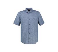 Kurzarmhemd LERROS "Herren Halbarmhemd in Übergrößen", Herren, Gr. 5XL, extraweit, blau (space blau), 60% Polyester, 40% Baumwolle, Hemden Kurzarmhemd (46721133-5XL)