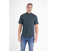 Kurzarmhemd LERROS "Jerseyhemd für Herren, sommerlich gemustert", Damen, Gr. XXL, Normalgrößen, blau (classic navy), 100% Baumwolle, Hemden Kurzarmhemd (49437613-XXL)