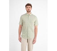 Kurzarmhemd LERROS "Jerseyhemd für Herren, sommerlich gemustert", Herren, Gr. XXL, Normalgrößen, weiß, 100% Baumwolle, Hemden (21050618-XXL) weiß