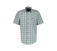 Kurzarmhemd LERROS "Kariertes Herren Kurzarmhemd", Herren, Gr. S, Normalgrößen, blau (coastal sea blau), 100% Baumwolle, Hemden Kurzarmhemd (96044667-S)