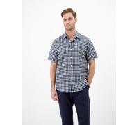 LERROS Kariertes Kurzarmhemd in Seersuckerqualität - Classic Navy XXL