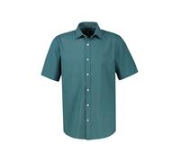Kurzarmhemd LERROS "Kurzarmhemd im Knitterlook", Herren, Gr. M, Normalgrößen, soft teal, 99% Baumwolle, 1% Elasthan, Hemden (82030055-M) soft teal