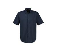 Kurzarmhemd LERROS "Kurzarmhemd mit Knitterlook, grosse Größen", Herren, Gr. 4XL, extraweit, classic navy, 99% Baumwolle, 1% Elasthan, Hemden (41715614-4XL) classic navy