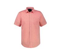 Kurzarmhemd LERROS "Kurzarmhemd, unifarben in großen Größen", Herren, Gr. 6XL, extraweit, vivid rot, 80% Baumwolle, 20% Leinen, Hemden (65975932-6XL) vivid rot