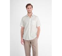 Kurzarmhemd LERROS "Lässiges Kurzarmhemd aus Baumwolle mit Streifenstruktur", Herren, Gr. L, Normalgrößen, weiß, 100% Baumwolle, Hemden (85891005-L) weiß