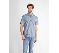 Kurzarmhemd LERROS "LERROS Gestreiftes Herren Sommerhemd", Herren, Gr. M, Normalgrößen, blau (cobalt blau), 60% Polyester, 40% Baumwolle, Hemden Kurzarmhemd (68371028-M)