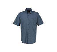 Kurzarmhemd LERROS "LERROS Halbarmhemd in Großen Größen", Herren, Gr. 5XL, extraweit, blau (classic navy), 80% Baumwolle, 20% Leinen, Hemden (17512458-5XL) classic navy