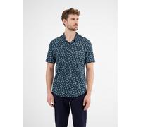 Kurzarmhemd LERROS "LERROS Herren Jerseyhemd, floral gemustert", Herren, Gr. S, Normalgrößen, coastal blau, 100% Baumwolle, Hemden (71541233-S) coastal blau