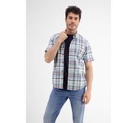 Kurzarmhemd LERROS "LERROS Kariertes Halbarmhemd, Baumwoll-Leinen-Mix", Herren, Gr. L, Normalgrößen, weiß, 71%Baumwolle, 29%Linen, Hemden (74228723-L) weiß