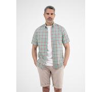 Kurzarmhemd LERROS "LERROS Kariertes Halbarmhemd für Herren", Herren, Gr. S, Normalgrößen, blau (coastal blau), 100% Baumwolle, Hemden (46719632-S) coastal blau