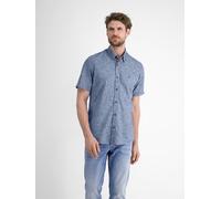 LERROS Kurzarmhemd mit verdecktem Button-down-Kragen - Space Blue L