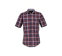 Kurzarmhemd LERROS "LERROS Kurzarmhemd *Poplin Check*", Herren, Gr. 4XL, extraweit, rot (hibiscus rot), 100% Baumwolle, Hemden (21469803-4XL) hibiscus rot