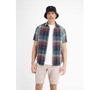 LERROS Sommerliches Karohemd mit Leinenanteil - Earth Red XXL