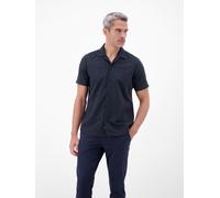Kurzarmhemd LERROS "Unifarbenes Kurzarmhemd aus 100 % Baumwolle", Herren, Gr. XL, Normalgrößen, classic navy, 100% Baumwolle, Hemden (10465920-XL) classic navy