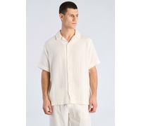 Kurzarmhemd LINDBERGH "Freizeithemd (Kurzarm) Regular Box Fit", Herren, Gr. 3XL, Normalgrößen, beige (sanftes weiß), Obermaterial: 100% Baumwolle, Hemden (49884745-XXXL) sanftes weiß