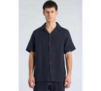 Kurzarmhemd LINDBERGH "Freizeithemd (Kurzarm) Regular Box Fit", Herren, Gr. L, Normalgrößen, schwarz (navy), Obermaterial: 100% Baumwolle, Hemden (43421310-L) navy