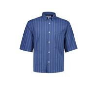 Kurzarmhemd LINDBERGH "Freizeithemd (Kurzarm) Regular Fit", Herren, Gr. M, Normalgrößen, blau (indigo blau), Obermaterial: 97% Baumwolle, 3% Elasthan, Hemden (79510209-M) indigo blau
