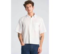 Kurzarmhemd LINDBERGH "Freizeithemd (Kurzarm) Regular Fit", Herren, Gr. M, Normalgrößen, weiß, Obermaterial: 70% Baumwolle, 30% Polyester, Hemden (83705450-M) weiß