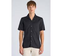 Kurzarmhemd LINDBERGH "Freizeithemd (Kurzarm) Relaxed Fit", Herren, Gr. 3XL, Normalgrößen, schwarz (dk navy), Obermaterial: 53% Baumwolle, 47% Lyocell (TENCEL™), Hemden (26740363-XXXL) dk navy